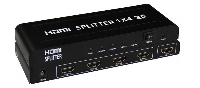 Mini 4K 1.4a HDMI Splitter 1 in 4 out in (1 x 4) HDMI Splitter, Support 3D 1080P 4K x 2K​