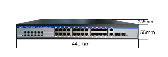 450W PoE Ethernet Switch 10/100Mbps AC 110V-240V 24 4 Port For IP Camera