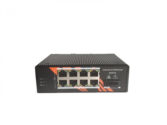 Enterprise Fiber Optic PoE Ethernet Switch Industrial 8*10/100 Mbps RJ45 Ports
