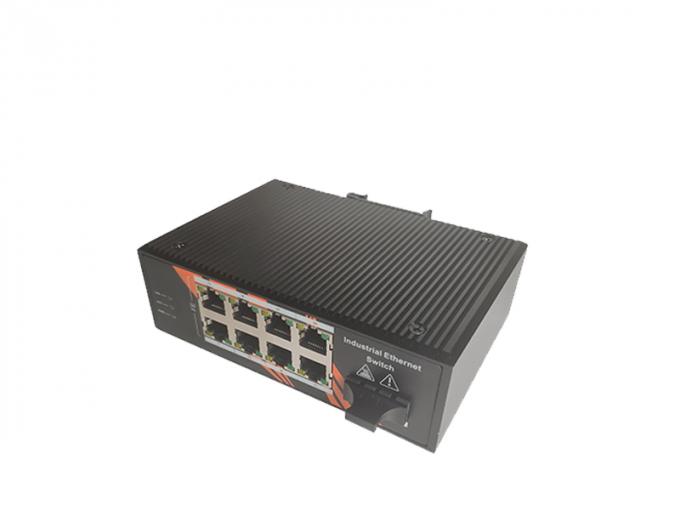 Enterprise Fiber Optic PoE Ethernet Switch Industrial 8*10/100 Mbps RJ45 Ports