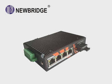 China Anti Static 4 Port Industrial Ethernet Switch 10/100M With 1 SC Fiber Port 24V supplier