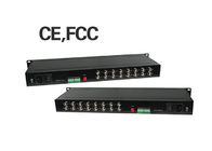 FC Port 60km Fiber Media Converter 16 Channel Video 1 Channel RS485 Return Data