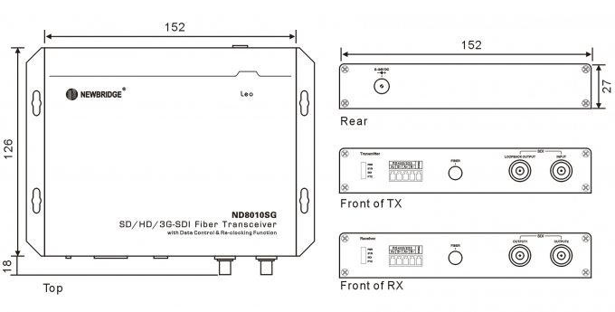 3G HD SDI optical extender with Single Mode Single Fiber