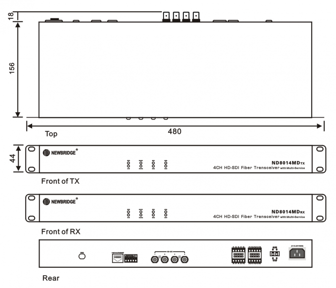 SD HD SDI Converter , 20km 40km 60km Optional Mini Converter with single mode or single fiber