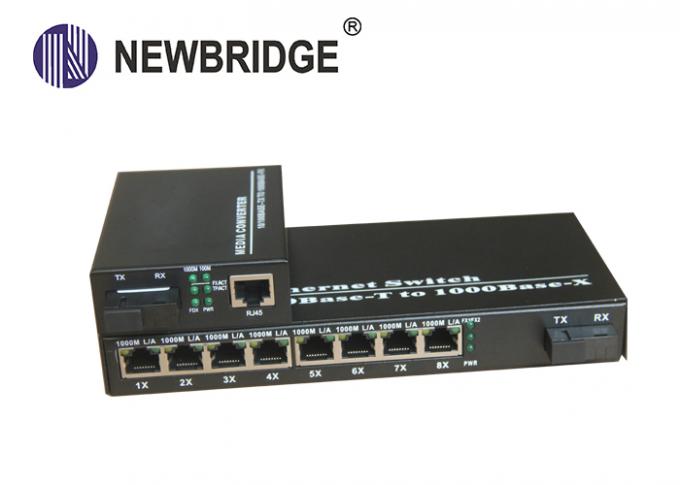 10 100 1000M Media Converter Single Mode Ethernet fiber converter