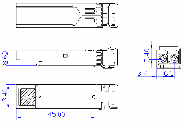 10G Bi - Di XFP Fiber Transceiver 10km Single Mode Wavelength 1310nm