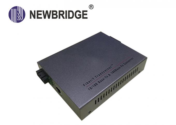 Industrial 10 100M Media Converter Ethernet To Optical Converter Built In Power
