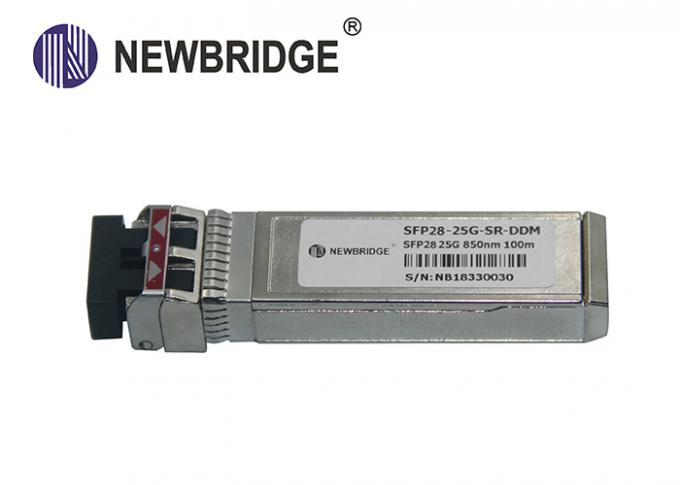 SFP28 25G SFP Fiber Optic Transceiver 850nm VCSEL Transmitter For Inter Rack Connectione