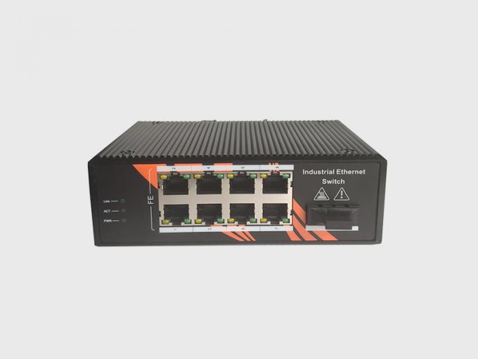 Enterprise Fiber Optic PoE Ethernet Switch Industrial 8*10/100 Mbps RJ45 Ports