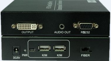 Self Adaptive LC Connector DVI Fiber Extender Plug And Play With KVM Port