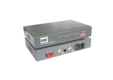 China E1 Fiber Modem SM 1310nm Rack Mount Media Converter , Rack Unit Converter SC 20km company