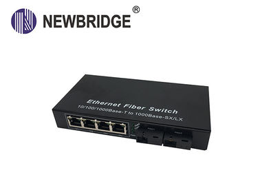 4 RJ45 port 20KM to 120KM FTTH gigabit media converter with 2 fiber port