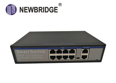 30 Watt Output  Industrial Network Switch 10 POE 10/100/1000Mbps Ports 2 Uplink Port