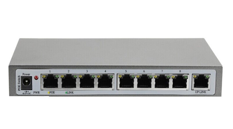 RJ45 10 100M 120W PoE Ethernet Switch , Automatically Detect PoE Switch 8 Port