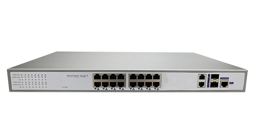 RJ45 100M Managed 16 Port PoE Ethernet Switch With 19 Inch Standard Cases