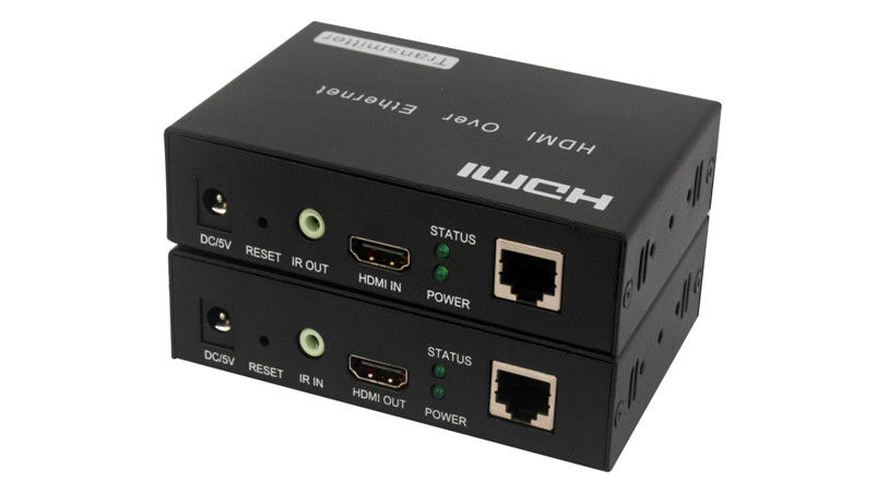 IR Control 2km Fiber Optic Extender With USB Cat5 / 6 Full HD ​1080P Over Ethernet