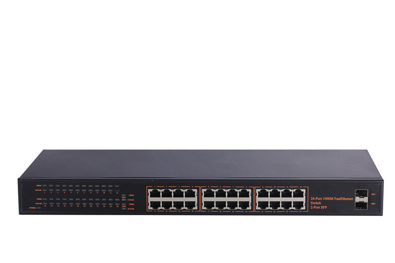 48Gbps 24 Port Ethernet Switch 10 100 1000Mbps 240V 60Hz With SFP Port