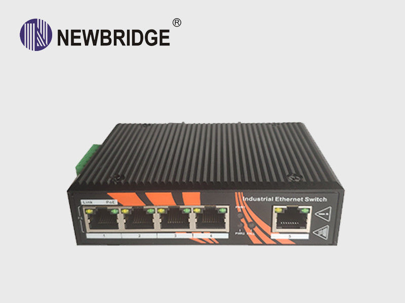 Din Rail Power Over Ethernet Switch 5*10/100 Base -T LED Indicators For Monitoring