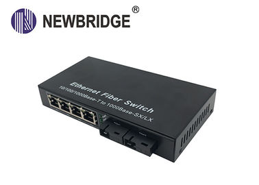 4 RJ45 port 20KM to 120KM FTTH gigabit media converter with 2 fiber port