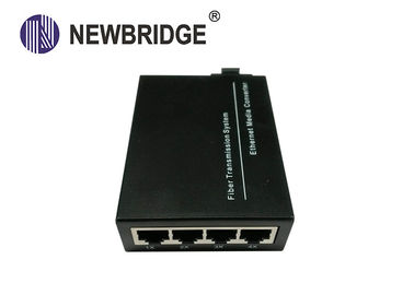 China 100BASE-TX/FX ,IEEE802.3, Ethernet To Fiber Media Converter dual fiber Singel Mode for 4 ports factory